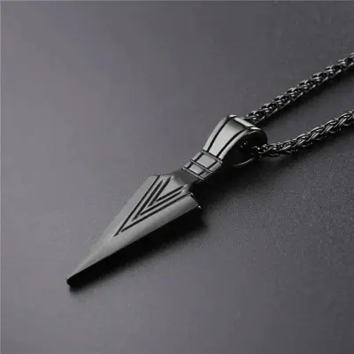Picture of Black Color  Breathing Necklace Metal Chain for Men