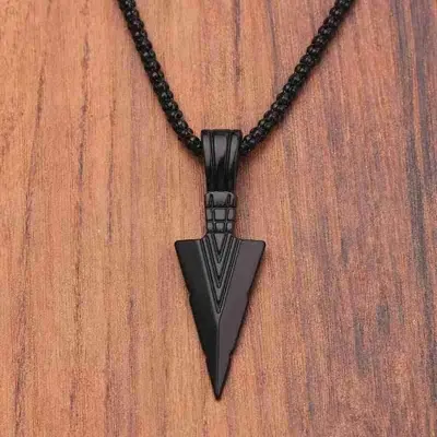 Picture of Black Color  Breathing Necklace Metal Chain for Men
