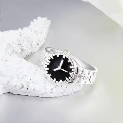 Picture of Woman Ring Watch-Shape Rings Finger Ring Watch Gift Romantic Girlfriend Favorite Elegant Ladies Ring Fashionable