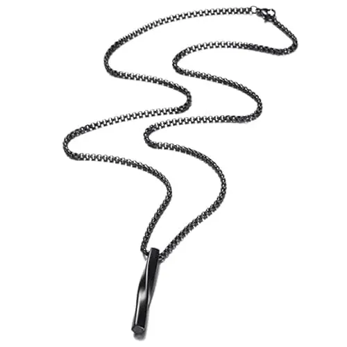 Picture of Collier Neck Chain for Men & Boys - Stainless Steel - Long Necklace - Pendant - Locket - Accessories for Everyday Wear