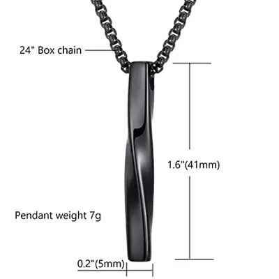 Picture of Collier Neck Chain for Men & Boys - Stainless Steel - Long Necklace - Pendant - Locket - Accessories for Everyday Wear