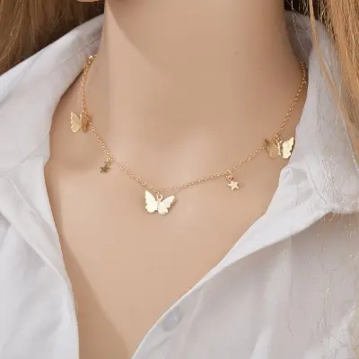 Picture of New Butterfly Choker Necklaces Chain For Women
