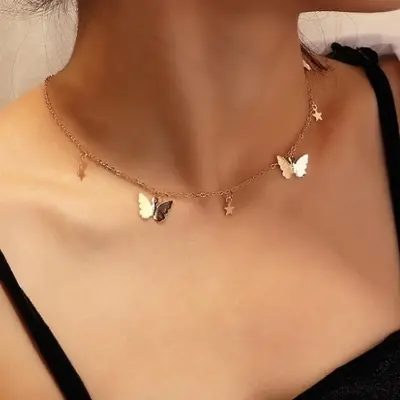 Picture of New Butterfly Choker Necklaces Chain For Women