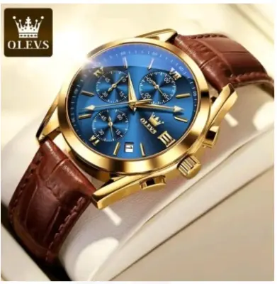 Picture of Watch For Men OLEVS Top Luxury Leather Analog Quartz Fashionable Watch