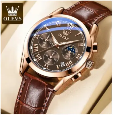 Picture of Watch For Men OLEVS Top Luxury Leather Analog Quartz Fashionable Watch