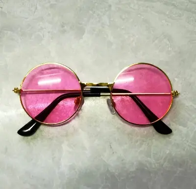 Picture of Trendy 70s Style Pink Sunglasses  Lightweight & Comfortable Eyewear for a Groovy Vibe