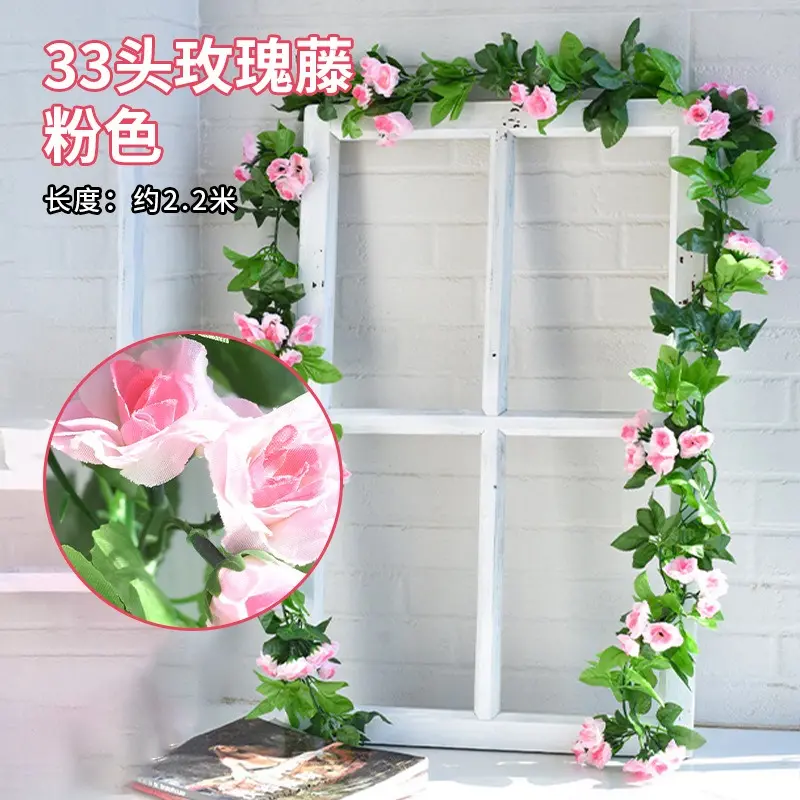 Picture of Charming Cottagecore: Artificial Floral Letter M with Pink Roses & Leaves