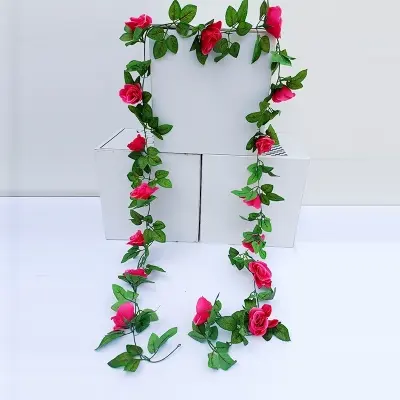 Picture of Blossoming Beauty: Artificial Red Rose & Greenery Monogram Letter