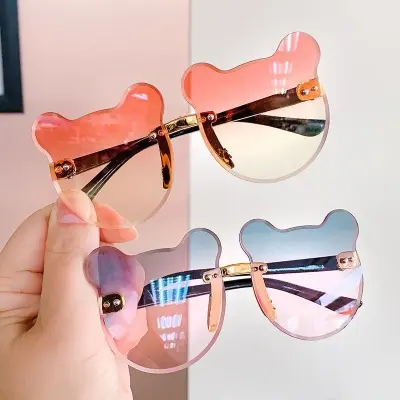 Picture of Sweet Dreamy Teddy Bear Fantasy-Themed Colorful Lens Sunglasses for Stylish Children