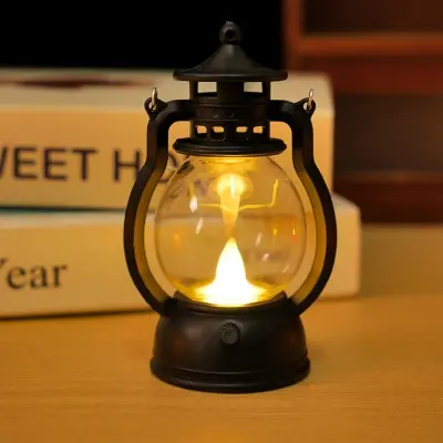 Picture of Vintage LED Lantern Light, Battery Operated, Waterproof Hanging Lantern for Outdoor Garden