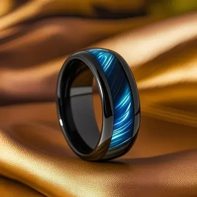 Picture of Stylish Men's Stainless Steel Finger Ring