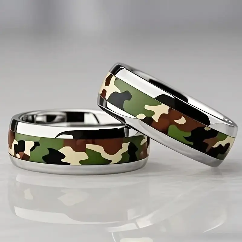 Picture of steel Finger Ring for Men - Black