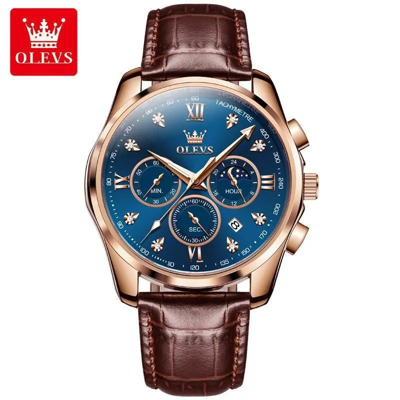 Picture of OLEVS 2888 Three Dial Geneva Mens Quartz Watch