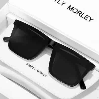 Picture of Standard Frame Sunglasses Men Women Vintage Square Sun Glasses Brand Designer Concave Mirror Black Eyewear Shades