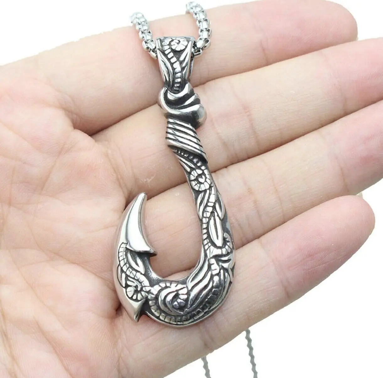 Picture of Highly Sustainable - Trendy Simple Stainless Steel Chain Jewellery Gift For Men - Durabilty Assured - Well Inspired & Crafted Fish Hook