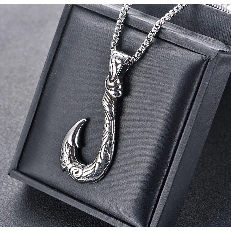 Picture of Highly Sustainable - Trendy Simple Stainless Steel Chain Jewellery Gift For Men - Durabilty Assured - Well Inspired & Crafted Fish Hook