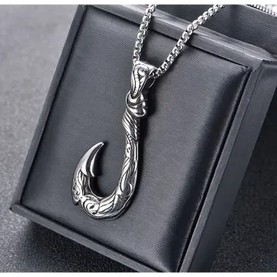 Picture of Highly Sustainable - Trendy Simple Stainless Steel Chain Jewellery Gift For Men - Durabilty Assured - Well Inspired & Crafted Fish Hook