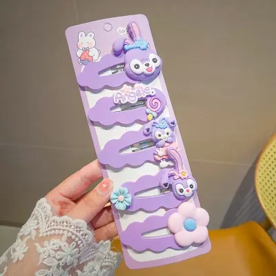 Picture of Colorful Tictac for Girls Big Size hair clips for hair styles Pooh hair clips for baby girls kids toddlers