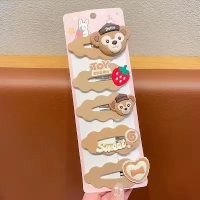 Picture of Colorful Tictac for Girls Big Size hair clips for hair styles Pooh hair clips for baby girls kids toddlers