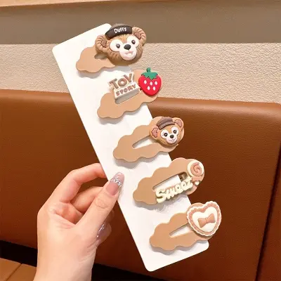 Picture of Colorful Tictac for Girls Big Size hair clips for hair styles Pooh hair clips for baby girls kids toddlers