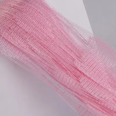 Picture of Pink  colour Love Heart Shaped Net Curtain/Porda