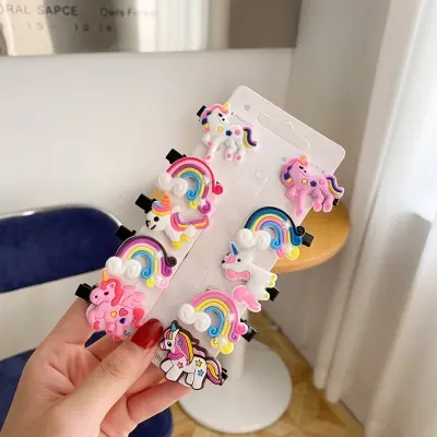 Picture of Colorful Tictac for Girls Big Size hair clips for hair styles Pooh hair clips for baby girls kids toddlers