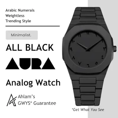 Picture of Aura Men’s Matte Black Analog Watch With Arabic Numerals