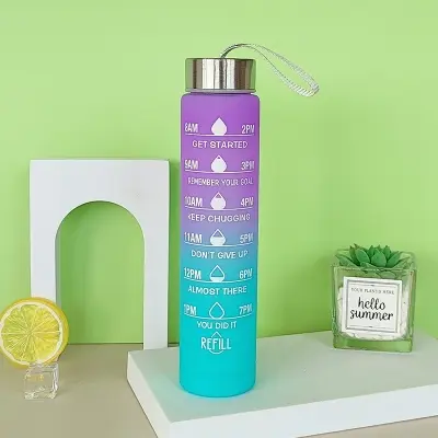 Picture of 300 ml Hight Quality Sports Water Bottle Motivational Portable Water bottle for Outdoor Sport Fitness