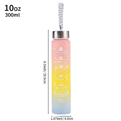 Picture of 300 ml Hight Quality Sports Water Bottle Motivational Portable Water bottle for Outdoor Sport Fitness