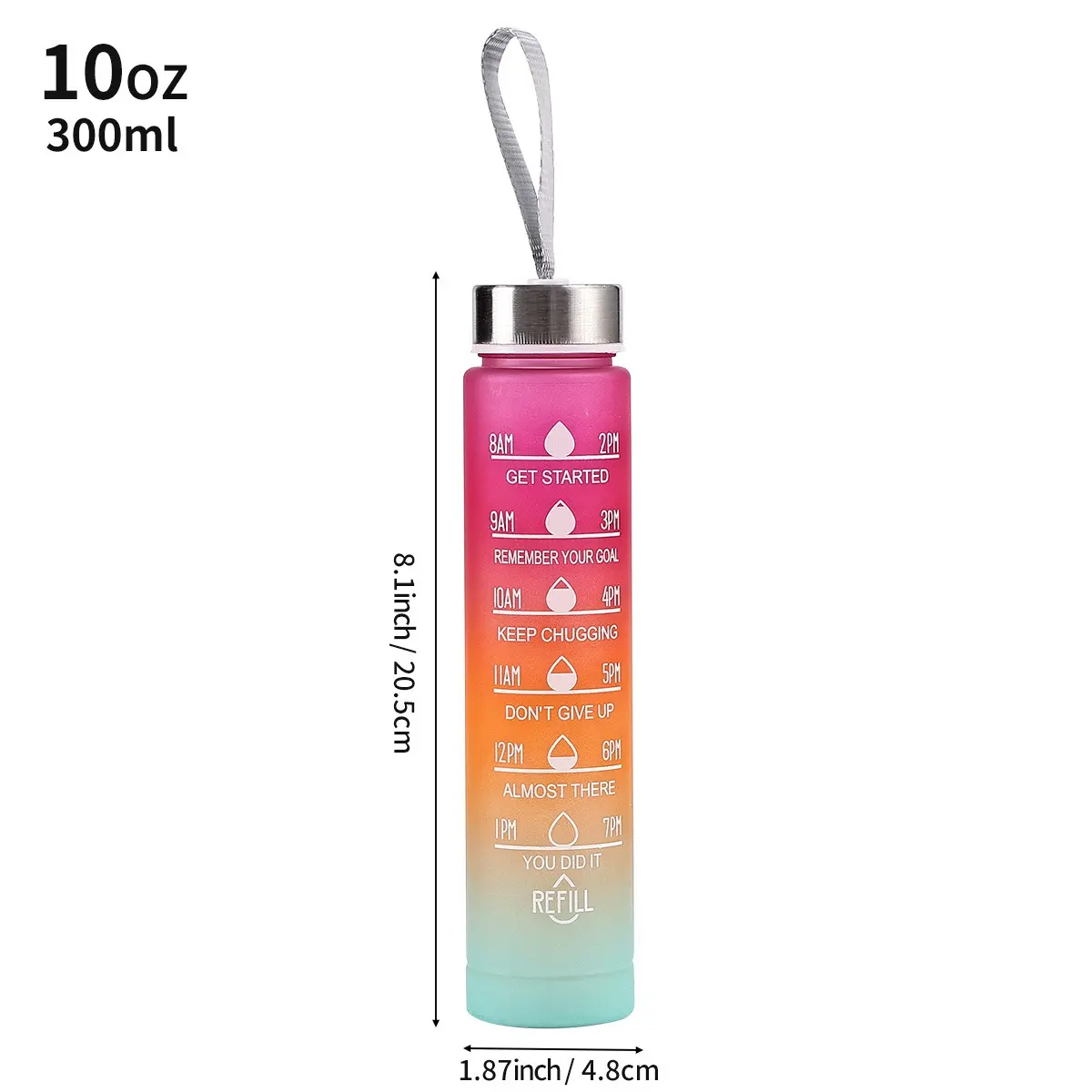 Picture of 300 ml Hight Quality Sports Water Bottle Motivational Portable Water bottle for Outdoor Sport Fitness