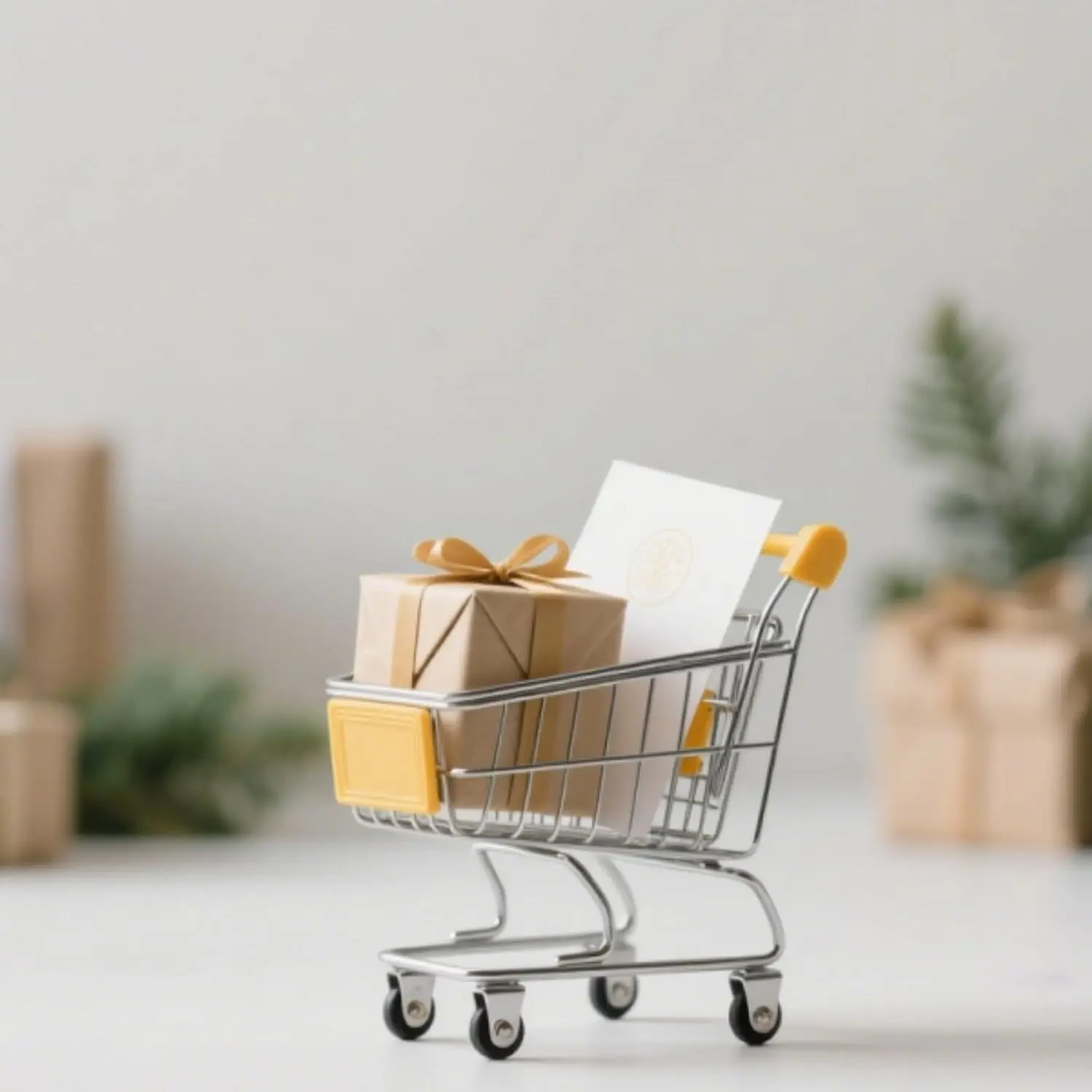 Picture of Mini Supermarket Handcart, Shopping Trolley Toy Storage Container Toys Mini Carts Showpiece