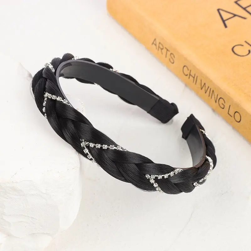 Picture of New Fashion Hair Bands for Women Girls Flower Solid Color Headbands Headwear Folded Hair