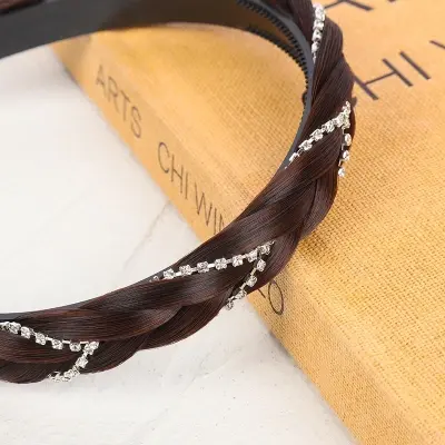 Picture of New Fashion Hair Bands for Women Girls Flower Solid Color Headbands Headwear Folded Hair