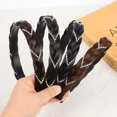 Picture of New Fashion Hair Bands for Women Girls Flower Solid Color Headbands Headwear Folded Hair