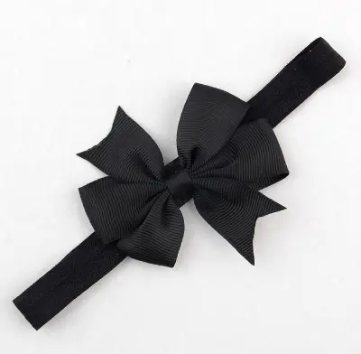 Picture of Baby Girls Grosgrain Ribbon Hair Bows Headbands