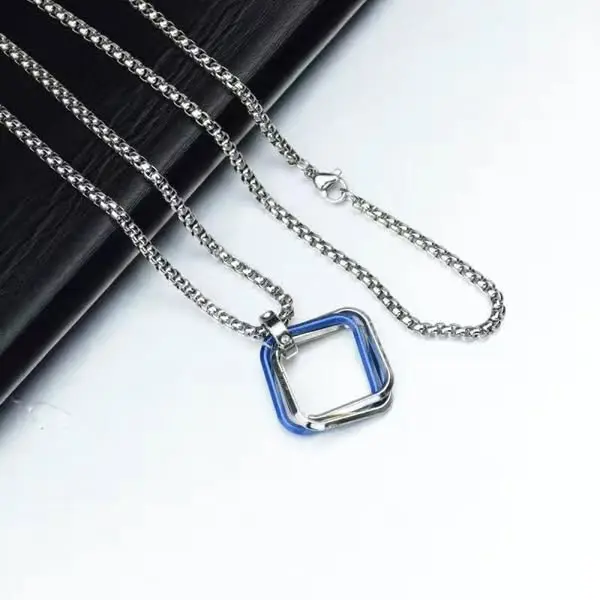 Picture of New Pendant Necklace For Men Stainless Steel Chain Necklace For Men