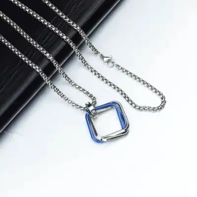 Picture of New Pendant Necklace For Men Stainless Steel Chain Necklace For Men