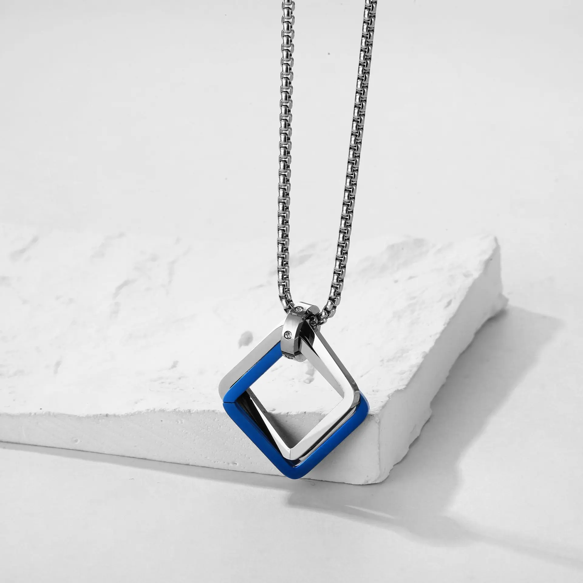 Picture of New Pendant Necklace For Men Stainless Steel Chain Necklace For Men