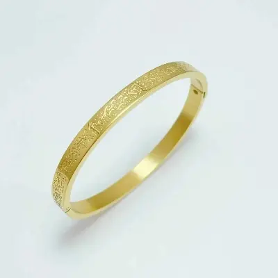 Picture of Ayatul Kursi Bracelet for Men Islamic Bracelet with Black Rhinestone Charm Muslim Jewelry