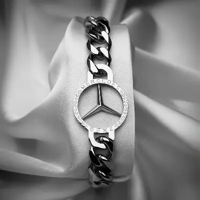 Picture of Silver Fashion Man Jewelry Chain Bracelets-Best Bracelets For Men Mercedes