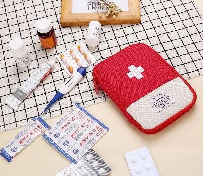 Picture of Mini Portable First Aid Bag for Travel Outdoor Emergency Kit 7x5 Inch