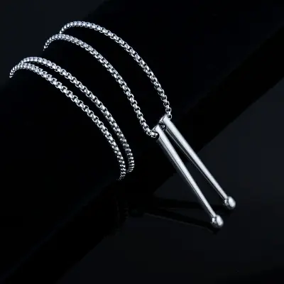 Picture of High Quality Men Fashion Jewellery Stainless Steel Round Chain Necklaces