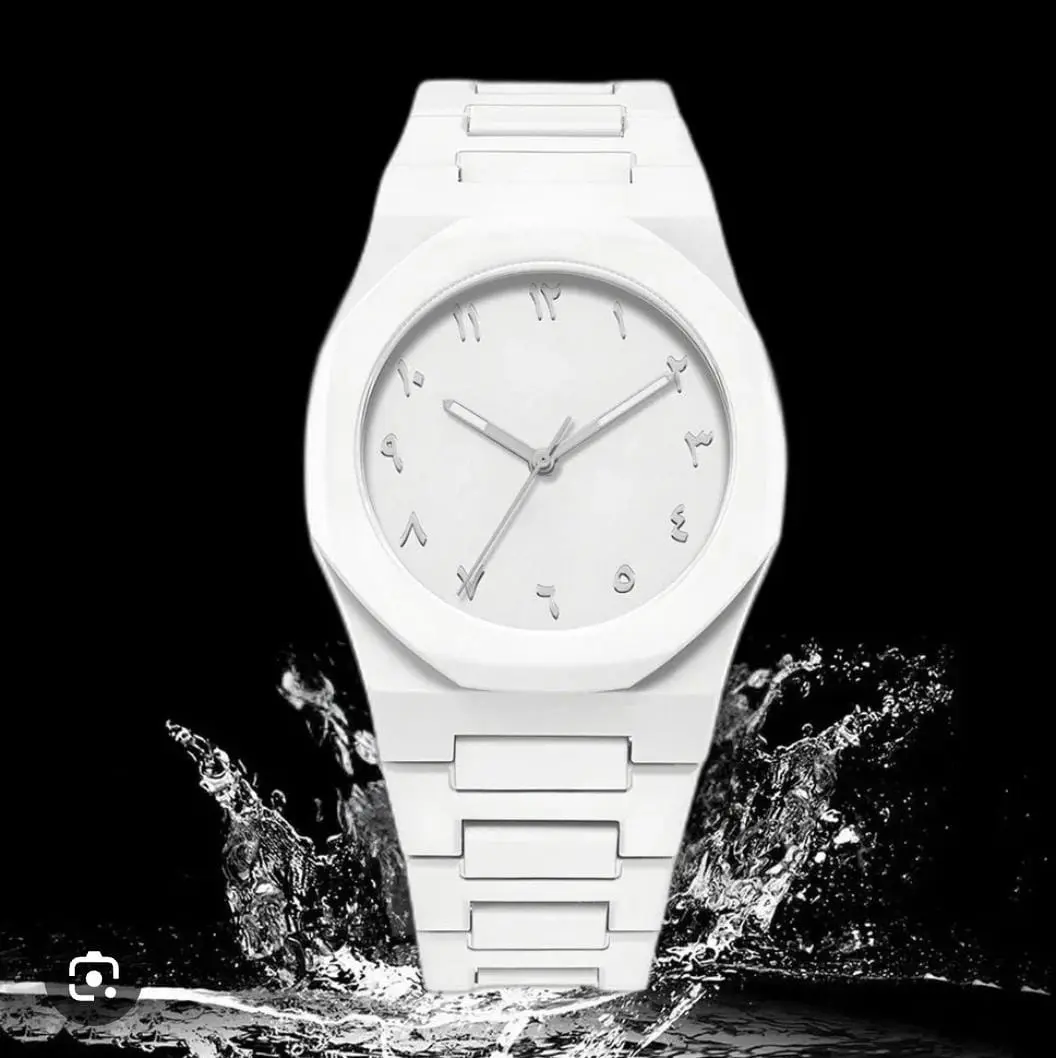 Picture of White Aura Watch Arabic Design Quartz Movement Unisex Wristwatch
