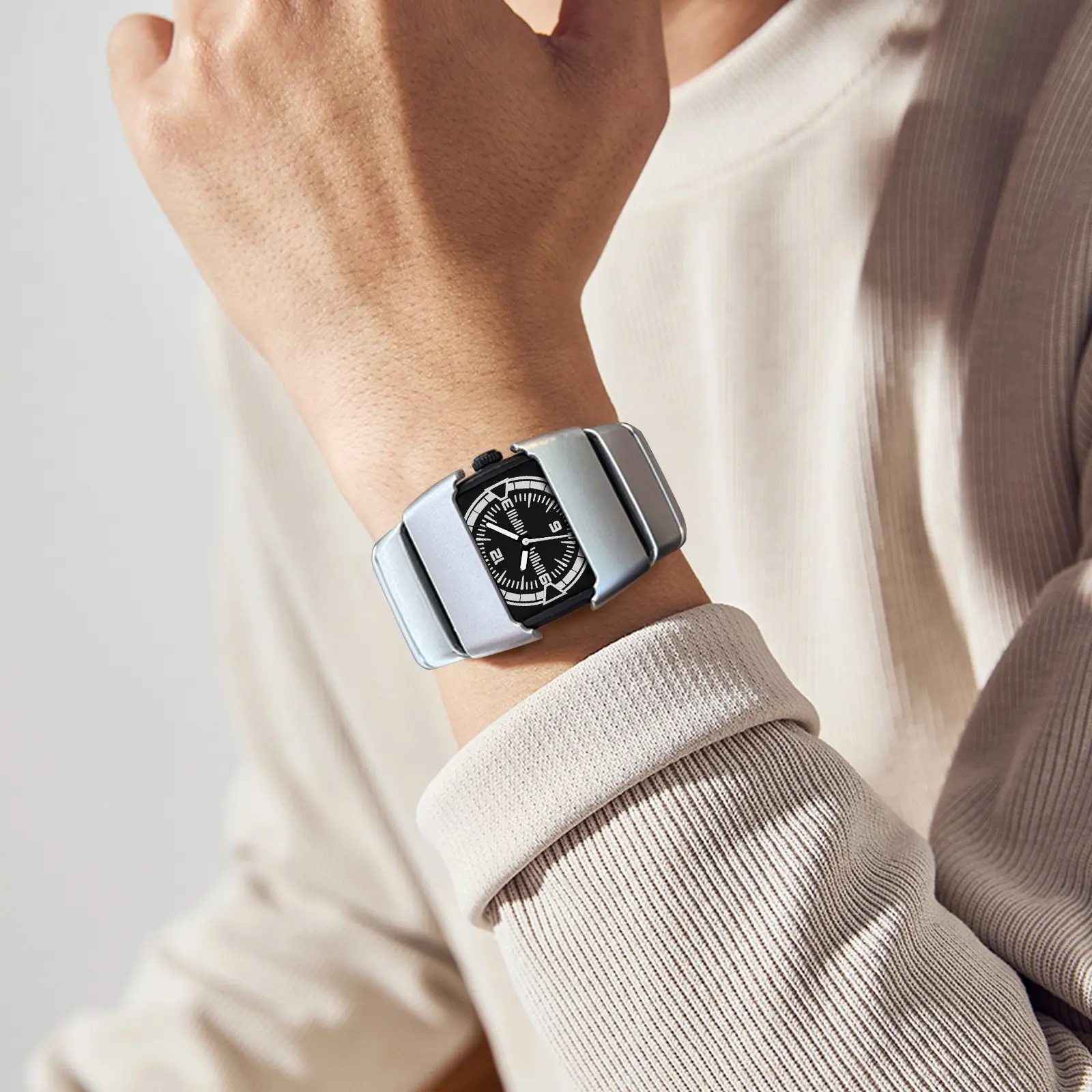 Picture of Sleek Monochromatic Statement Piece Wristwatch