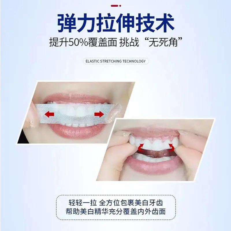 Picture of 9D Teeth Whitening Strips Food Grade Mint Flavor White Teeth Gel Tooth Whitener stickers