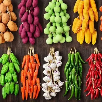 Picture of Kitchen Wall Decor: Set of 3/6/9 Artificial Vegetable Strings