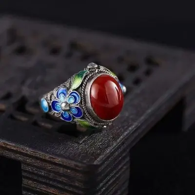 Picture of High Quality Vintage Jewelry Red Coral Ring