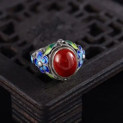 Picture of High Quality Vintage Jewelry Red Coral Ring