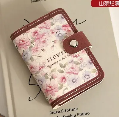 Picture of Multipurpose Flower Pattern Credit Card ID Case and Small Clutch Bag
