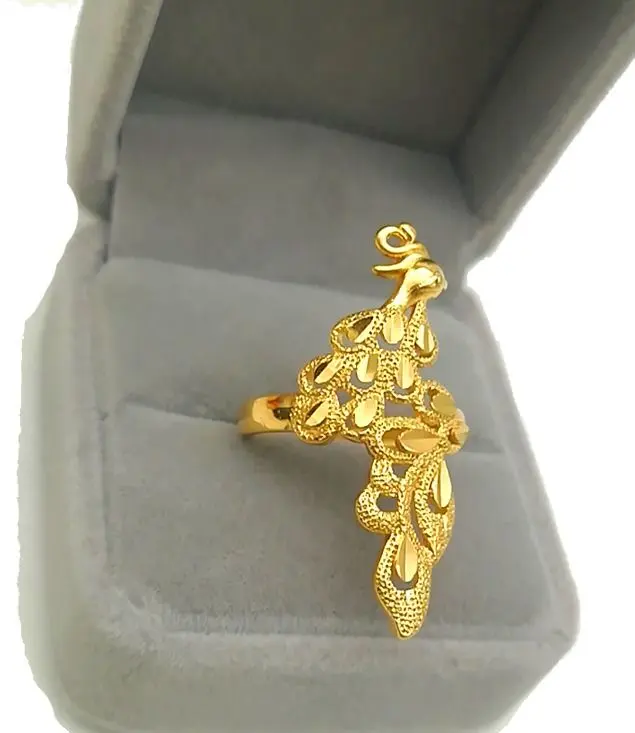 Picture of Fashionable Plated Peacock Ring Adjustable Size Ring
